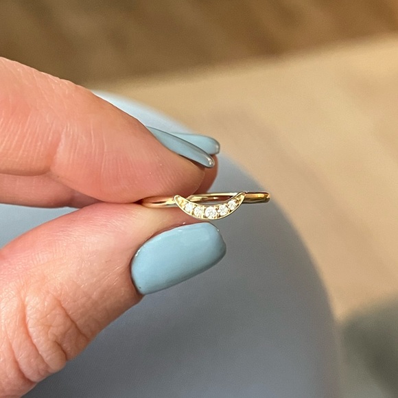 Marrow Fine White Diamond Arch Ring size 5 - Picture 3 of 6